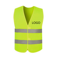 Safety Vest with 2 Reflective Tapes Hook & Loop Closure Customized Logo Red Fluorescent Cheap